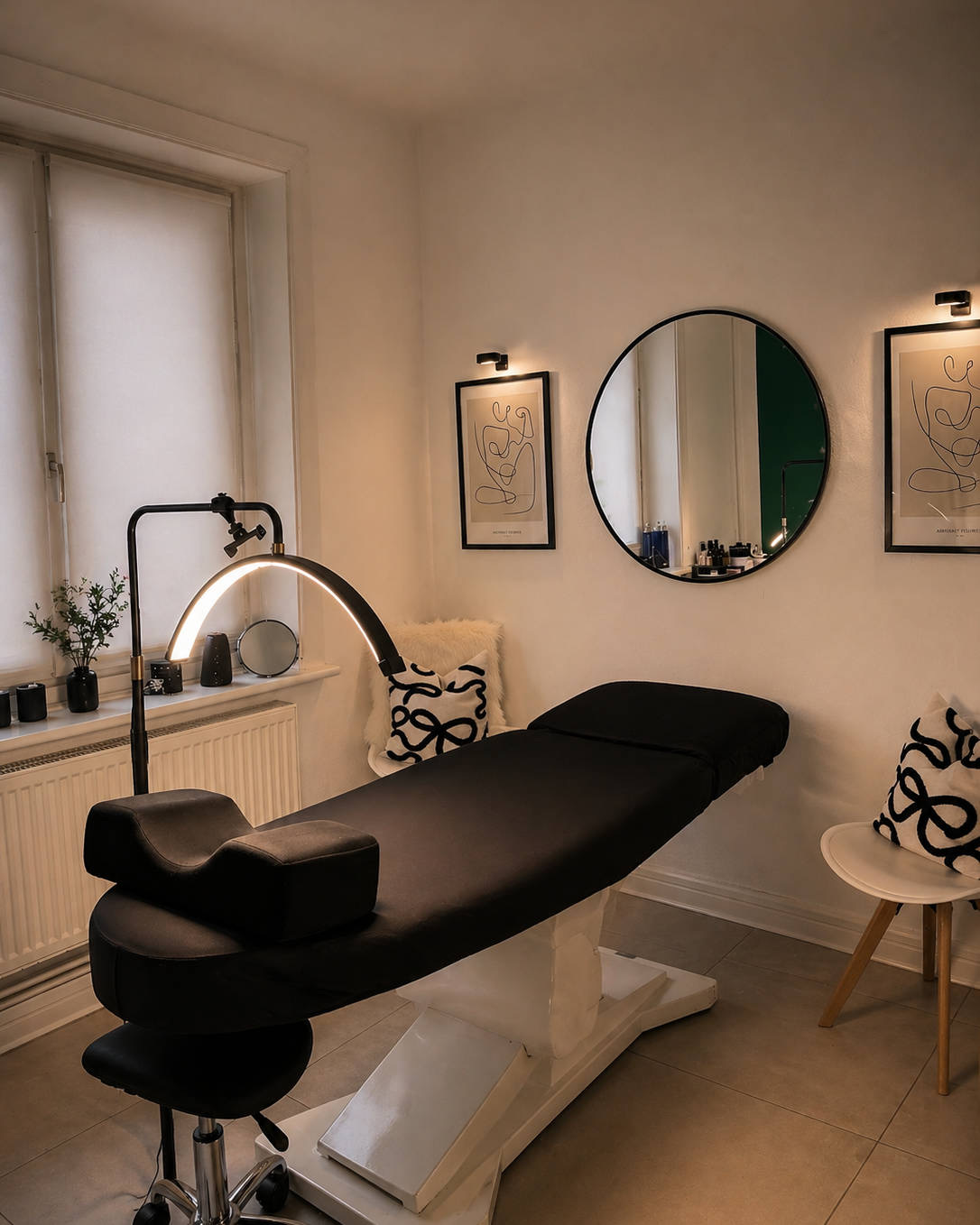 Behandlungsraum im BROWS. Studio Hamburg – ruhige, gepflegte Atmosphäre